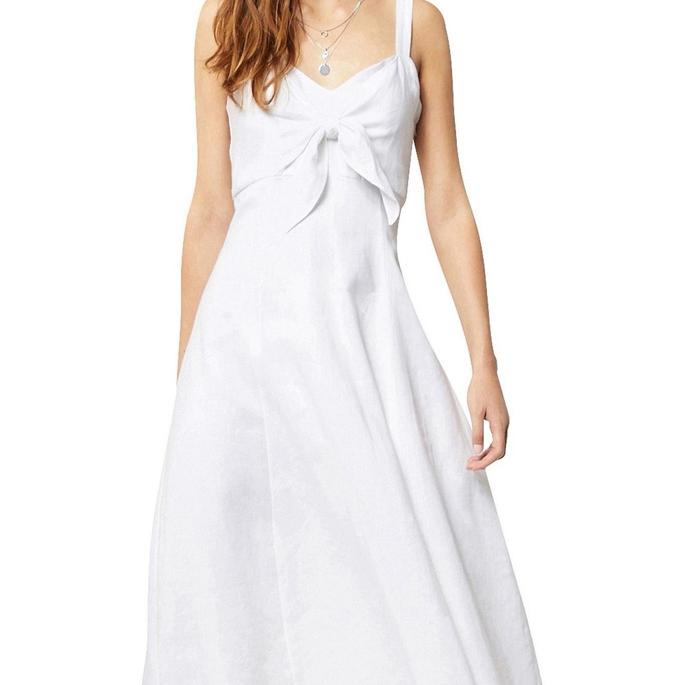 Witchery Linen Maxi Dress with Bow Detail